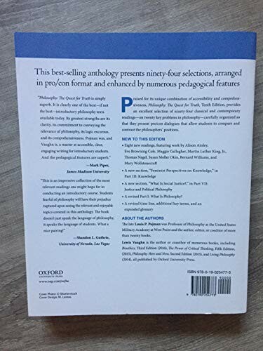 Back cover of a philosophy book with text and ISBN.